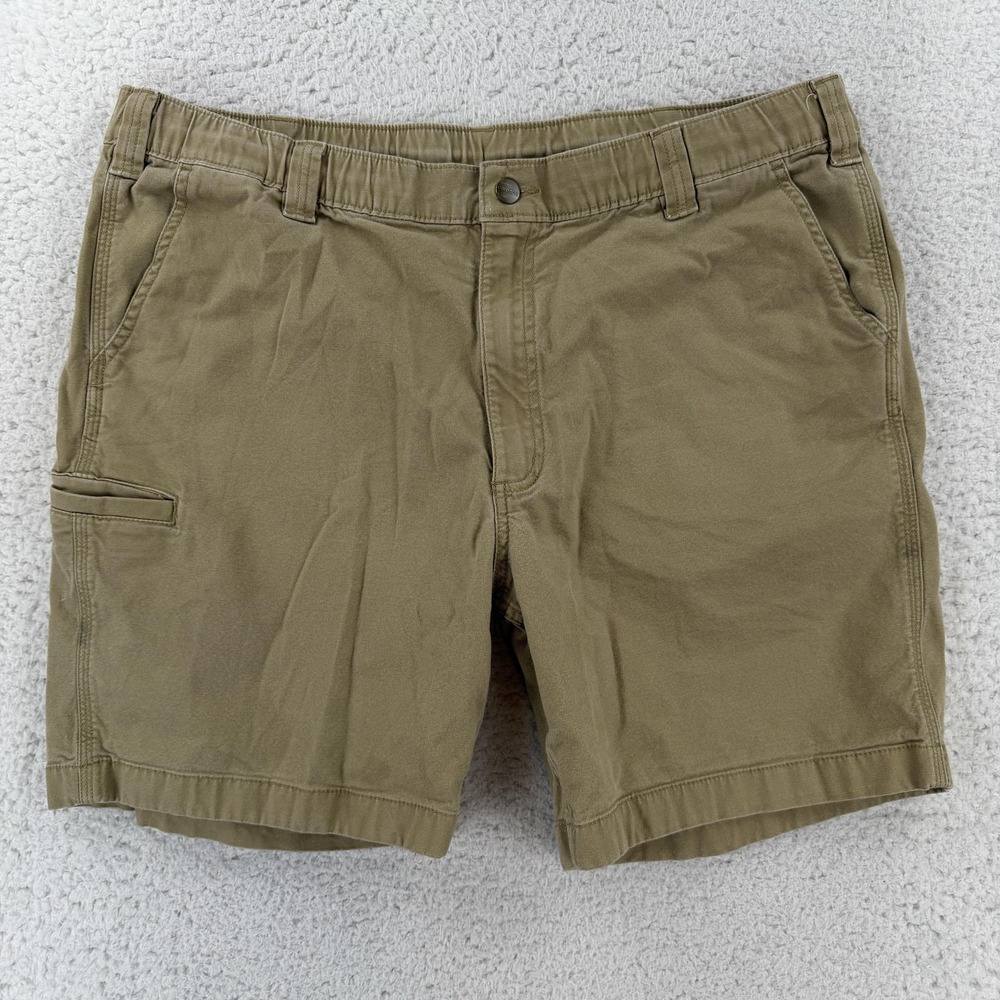 Carhartt Mens Cargo Shorts 40 Brown Canvas Rugged Flex 8 Inseam BS5841-M